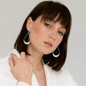 Lightweight Silver Dangle Earrings – 925 Sterling Silver Teardrop Earrings